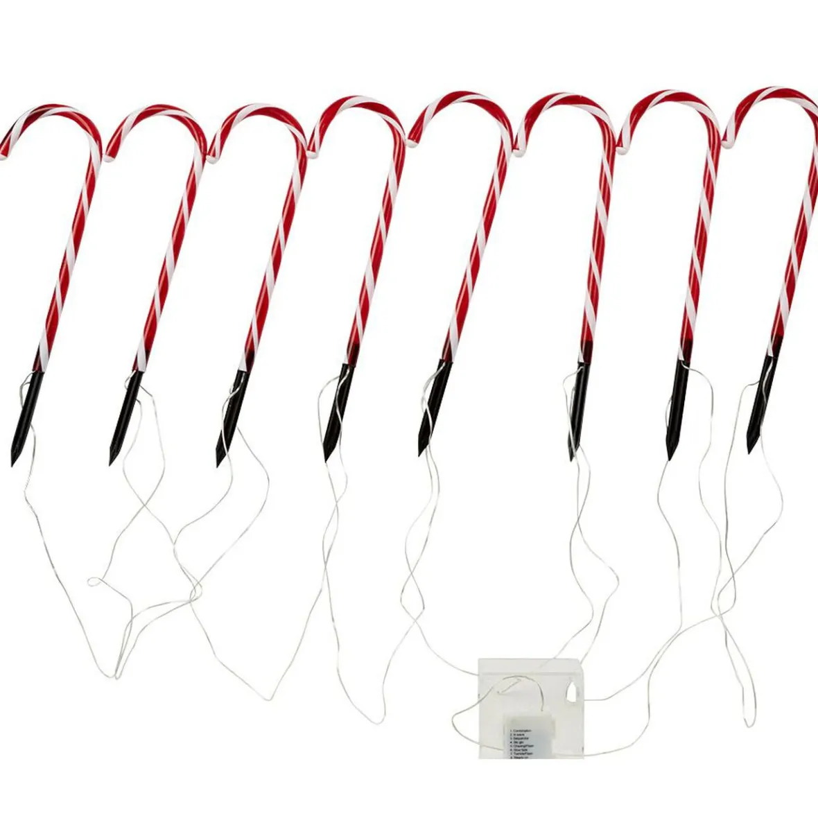 Sucre d'orge lumineux x8 H47 cm-Gifi Best