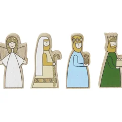 Sujet de crèche multicolore x4-Gifi Online