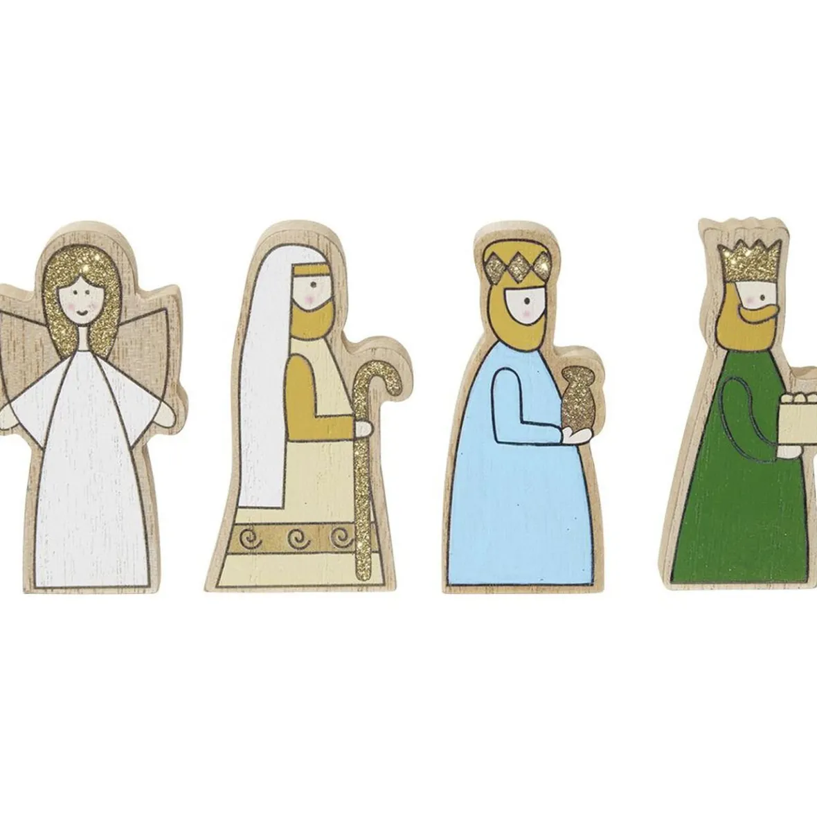 Sujet de crèche multicolore x4-Gifi Online