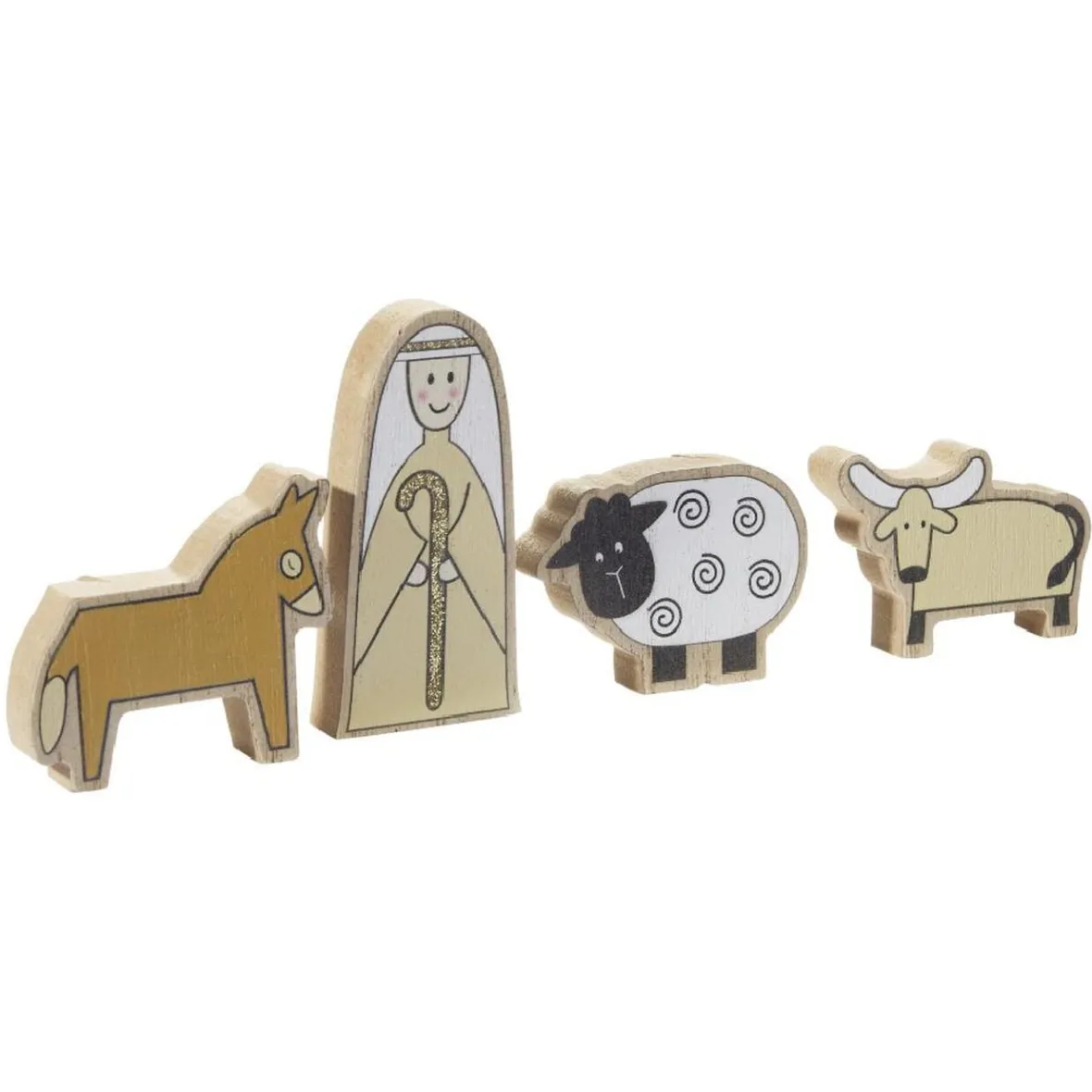 Sujet de crèche multicolore x4-Gifi Best