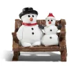 Sujet village de Noël bonhomme de neige sur banc-Gifi New