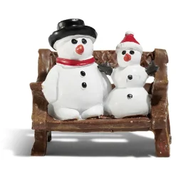 Sujet village de Noël bonhomme de neige sur banc-Gifi New