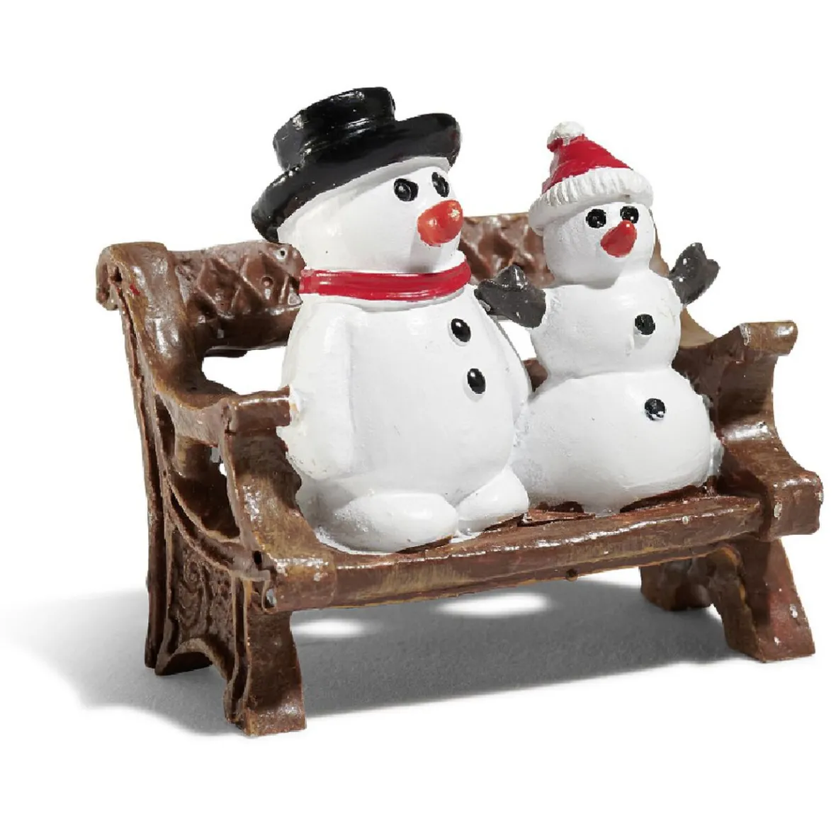 Sujet village de Noël bonhomme de neige sur banc-Gifi New