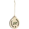 Supension ronde en bois nature motif animal-Gifi Outlet