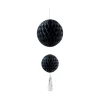 Suspension 2 boules avec pompon papier noir-Gifi Sale