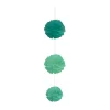 Suspension 3 boules chiffon en papier vert-Gifi Outlet