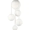 Suspension 5 boules de Noel blanches-Gifi Hot