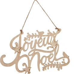 Suspension bois Joyeux Noël-Gifi Discount