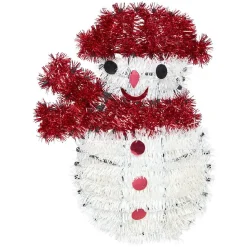 Suspension Bonhomme de neige blanc et doré-Gifi Discount