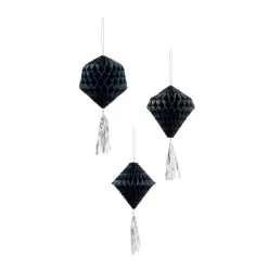 Suspension boule en papier noir x3-Gifi Sale