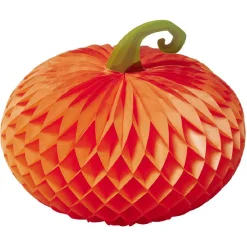 Suspension citrouille en papier orange et vert x3-Gifi Hot