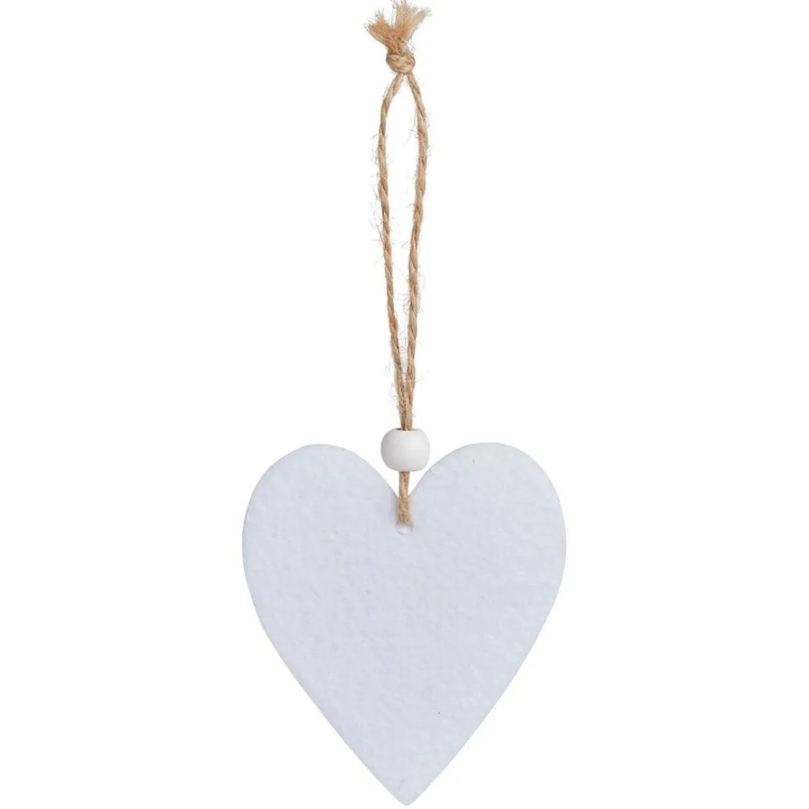 Suspension coeur/étoile/sapin bois et feutrine rouge ou blanc-Gifi Clearance