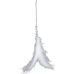 Suspension décor avec plumes gris blanc-Gifi Best