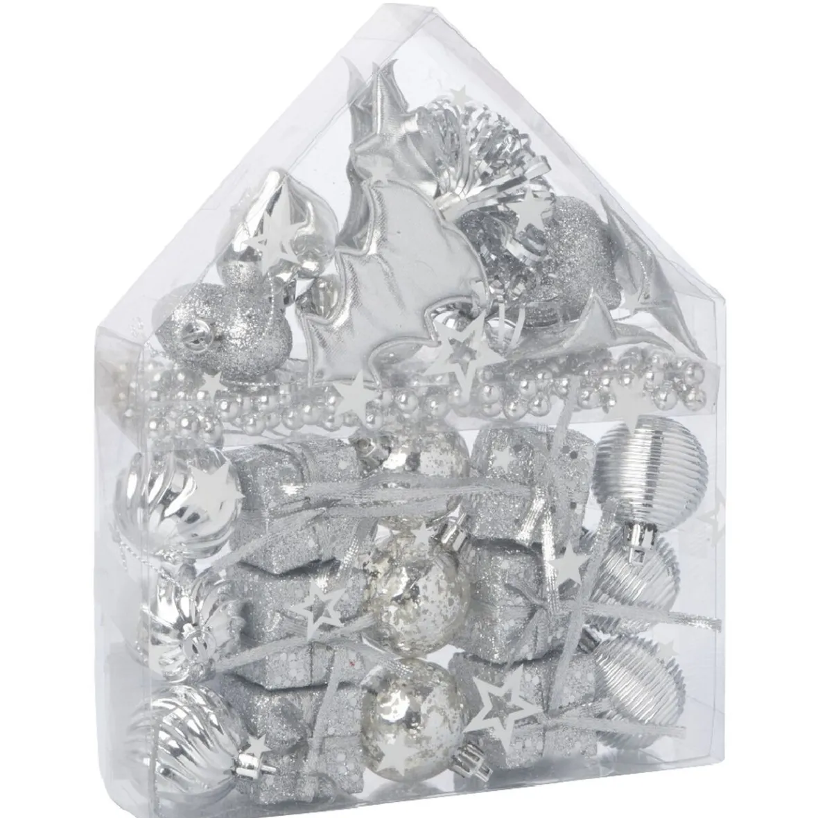 Suspension décoration sapin Noël argentée x30-Gifi New