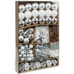 Suspension de Noël blanc et gris argenté x100-Gifi Sale