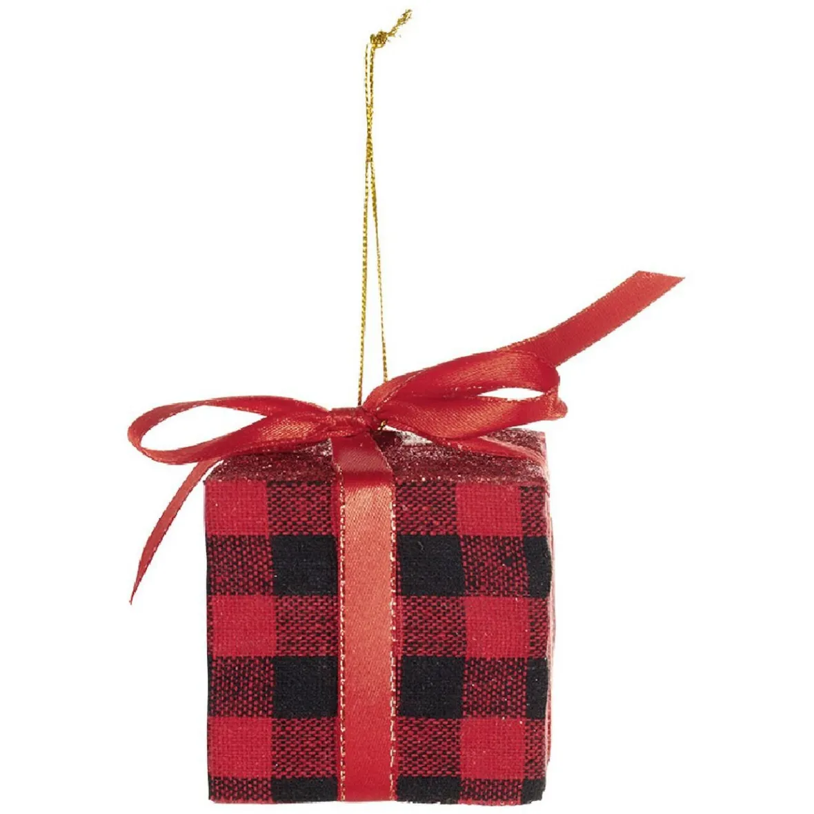 Suspension de Noël Cadeau vintage rouge noir-Gifi Clearance