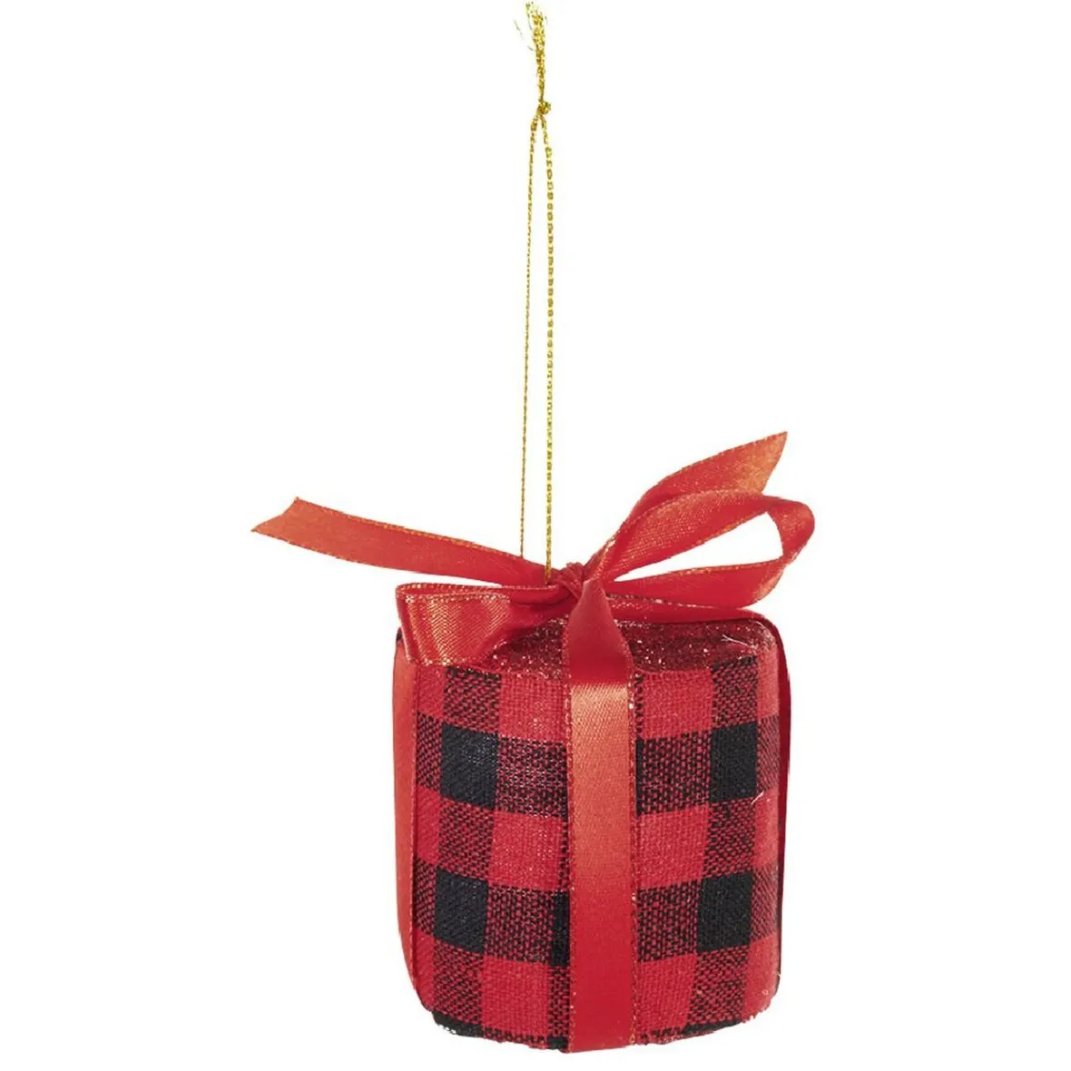 Suspension de Noël Cadeau vintage rouge noir-Gifi Clearance