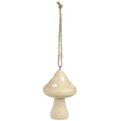 Suspension de Noël champignon en bois Ø5xH8cm - 2 modèles-Gifi Hot