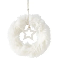 Suspension de Noël circulaire avec étoile blanche-Gifi Clearance