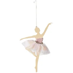 Suspension de Noël danseuse en mdf-Gifi Outlet