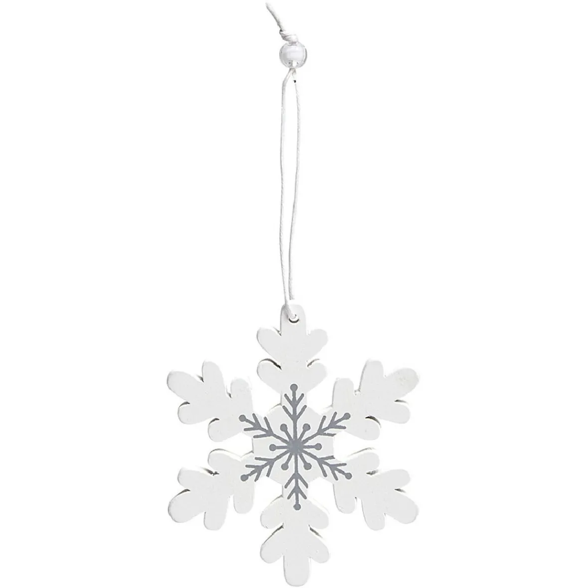 Suspension de Noël en bois forme flocon et renne x12-Gifi Online
