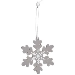 Suspension de Noël en bois forme flocon et renne x12-Gifi Online