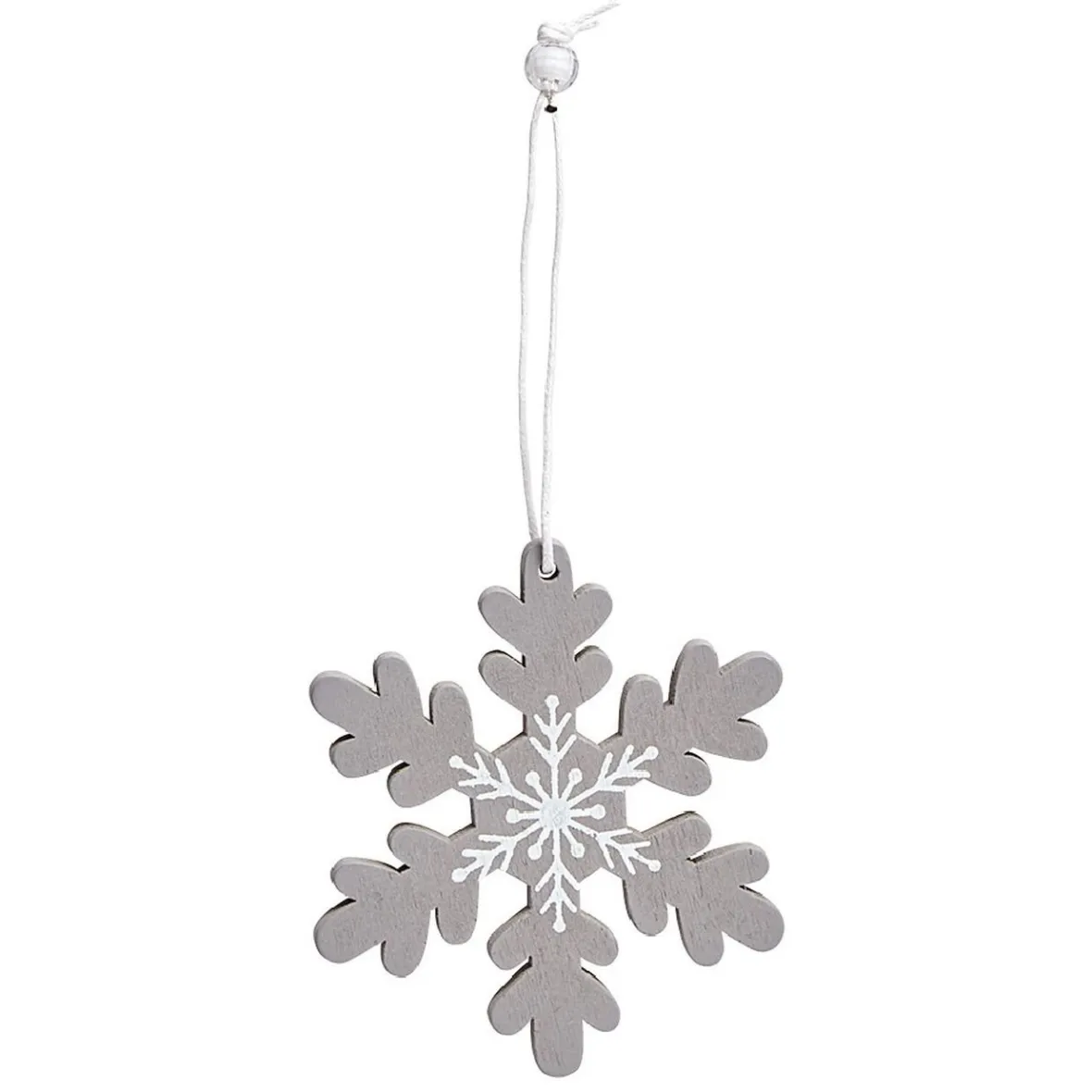 Suspension de Noël en bois forme flocon et renne x12-Gifi Online