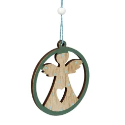 Suspension de Noël en bois Ange Étoile Renne Sapin naturel vert x24-Gifi Clearance