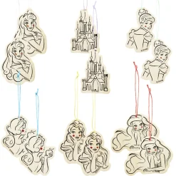 Suspension de Noël en bois Disney Princesses x12-Gifi Sale