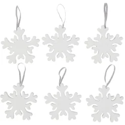 Suspension de Noël en polystyrène blanc x6-Gifi