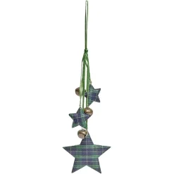 Suspension de Noël en tissu à motif tartan-Gifi Discount