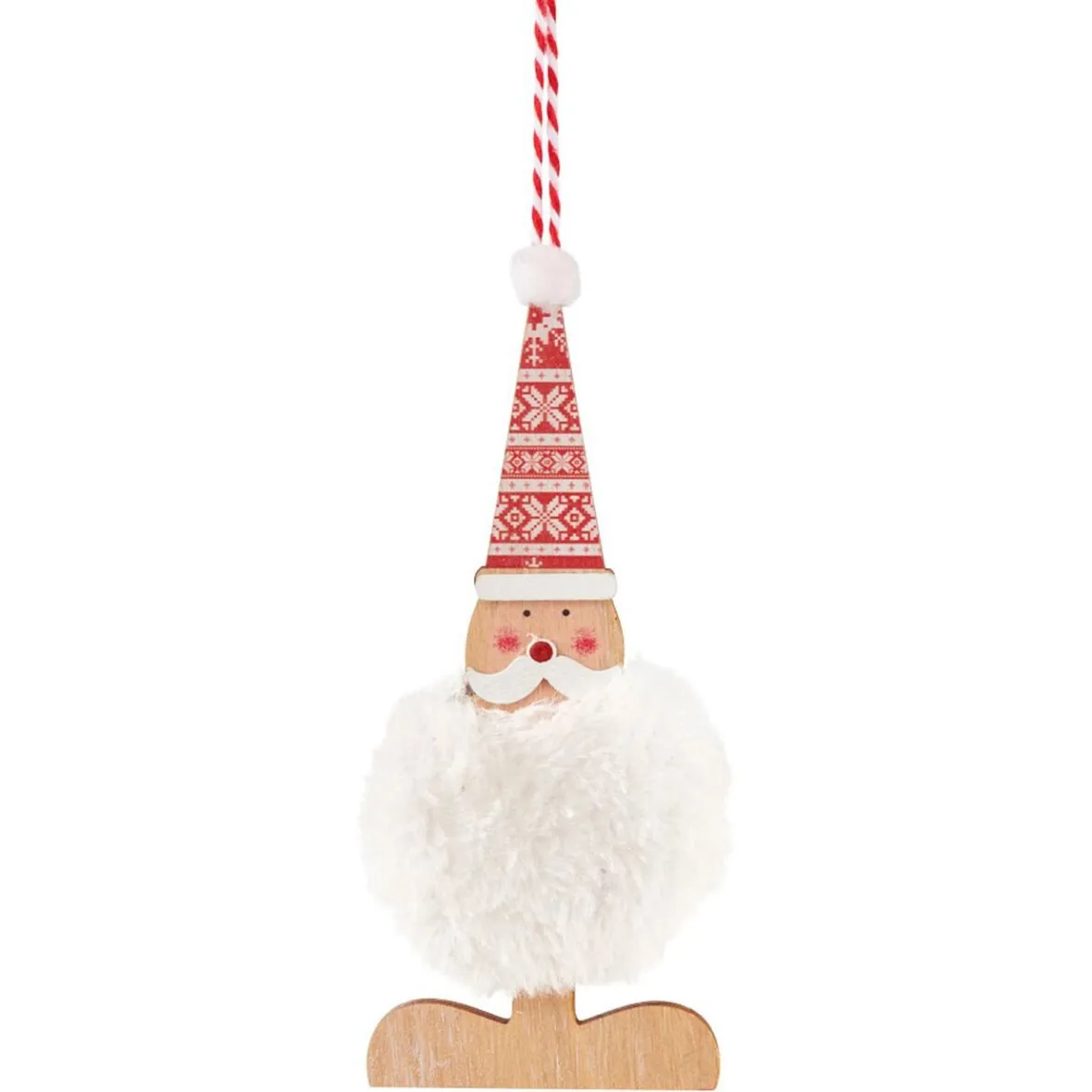 Suspension de Noël figurine avec fourrure-Gifi New