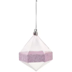 Suspension de Noël forme diamant pailleté-Gifi