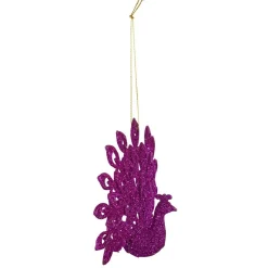 Suspension de Noël forme paon pailletté-Gifi