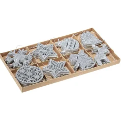 Suspension de noël forme pailletée x24-Gifi New