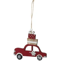 Suspension de Noël forme voiture en bois vintage-Gifi Clearance