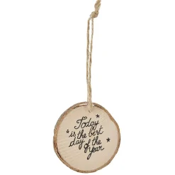 Suspension de Noël mini rondin de bois-Gifi Discount