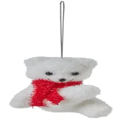 Suspension de Noël Ourson blanc et rouge-Gifi New