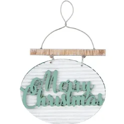 Suspension de Noël plaque en bois verte-Gifi Online