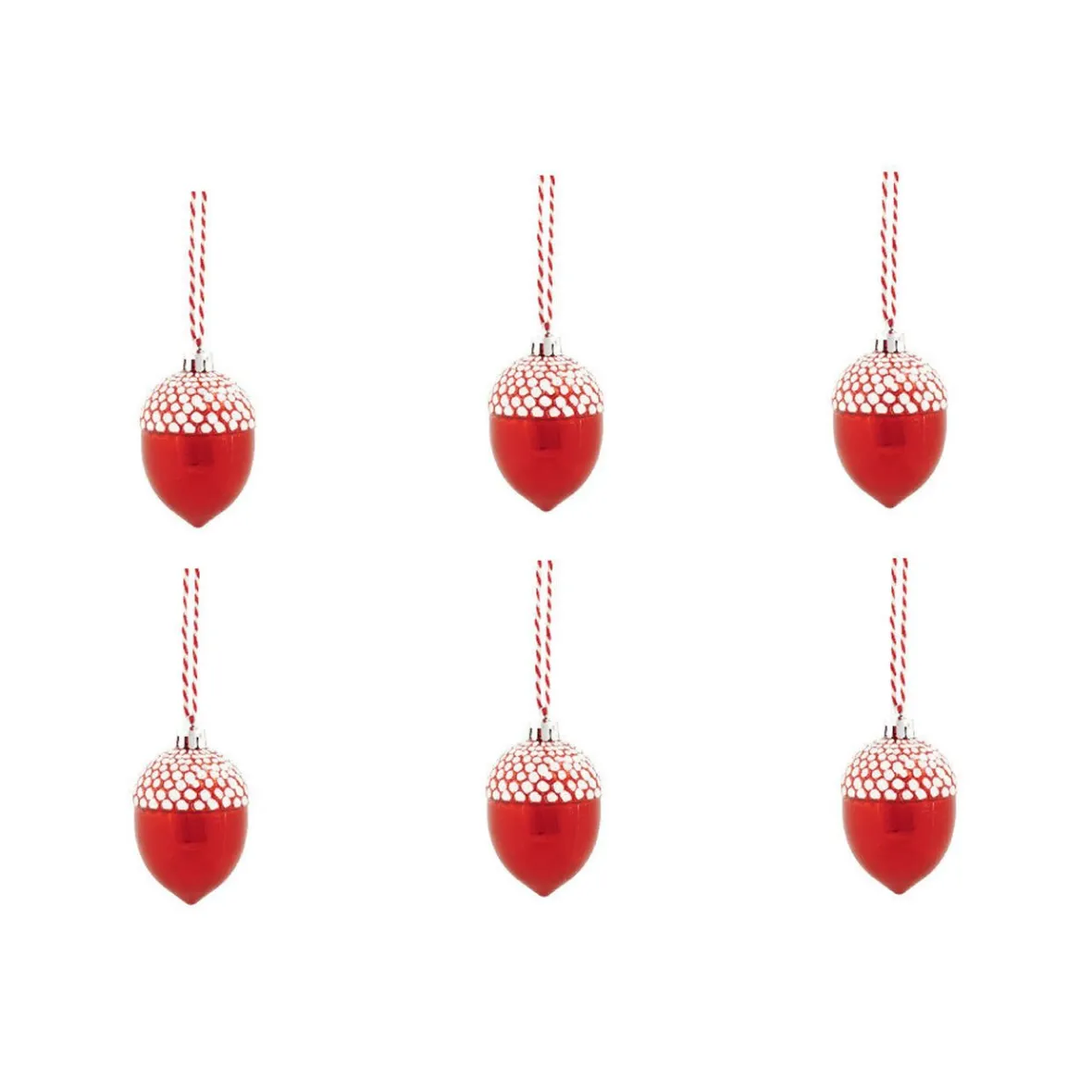 Suspension de Noël pomme de pin x6-Gifi