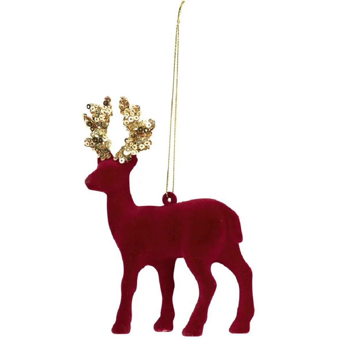 Suspension de Noël Renne en velours-Gifi Outlet