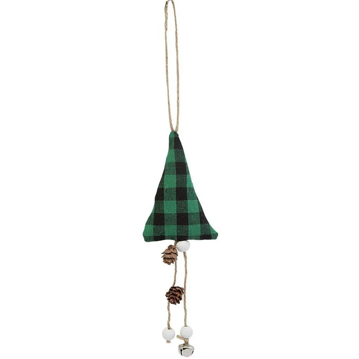Suspension de Noël Sapin ou Étoile en tissu tartan-Gifi Hot