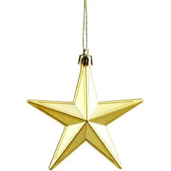 Suspension de Noël Étoile dorée H9 cm x6-Gifi Outlet