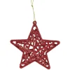 Suspension de Noël étoile rouge pailletté x3-Gifi Discount