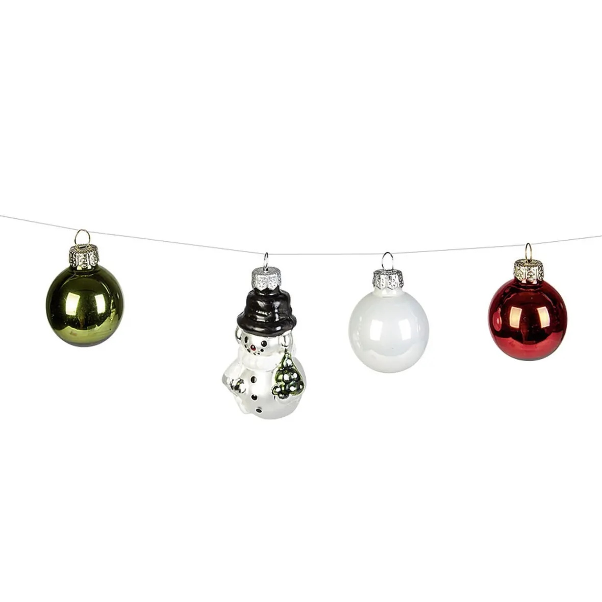 Suspension de sapin Boule de noël et Bonhomme de neige x9-Gifi New