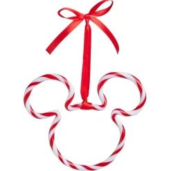 Suspension Disney forme tête Mickey rouge et blanc 12xH10cm-Gifi Outlet