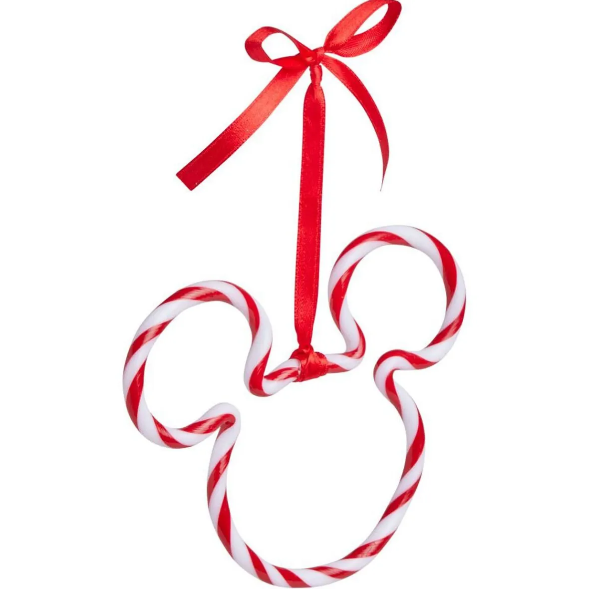 Suspension Disney forme tête Mickey rouge et blanc 12xH10cm-Gifi Outlet