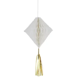 Suspension en papier blanc de forme géométrique x 3-Gifi Online