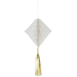 Suspension en papier blanc de forme géométrique x 3-Gifi Online