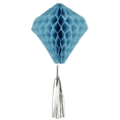 Suspension en papier bleu de forme géométrique x 3-Gifi Online